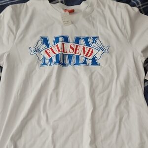 White 'Full Send' Graphic Tee Size XL